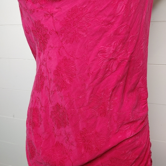 Aritzia Wilfred Only ruched fuschia dress M - Picture 3 of 12